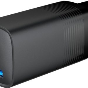 Gembird GaN USB QC3.0 27W 2xType-C max 65W czarny
