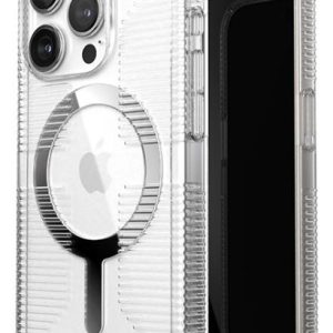 Speck Gemshell Grip + MagSafe do iPhone 15 Pro (Clear / Chrome Finish)