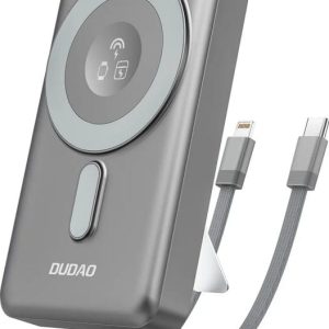 Dudao K29 10000 mAh PD 20W z MagSafe USB-C/Lightning szary